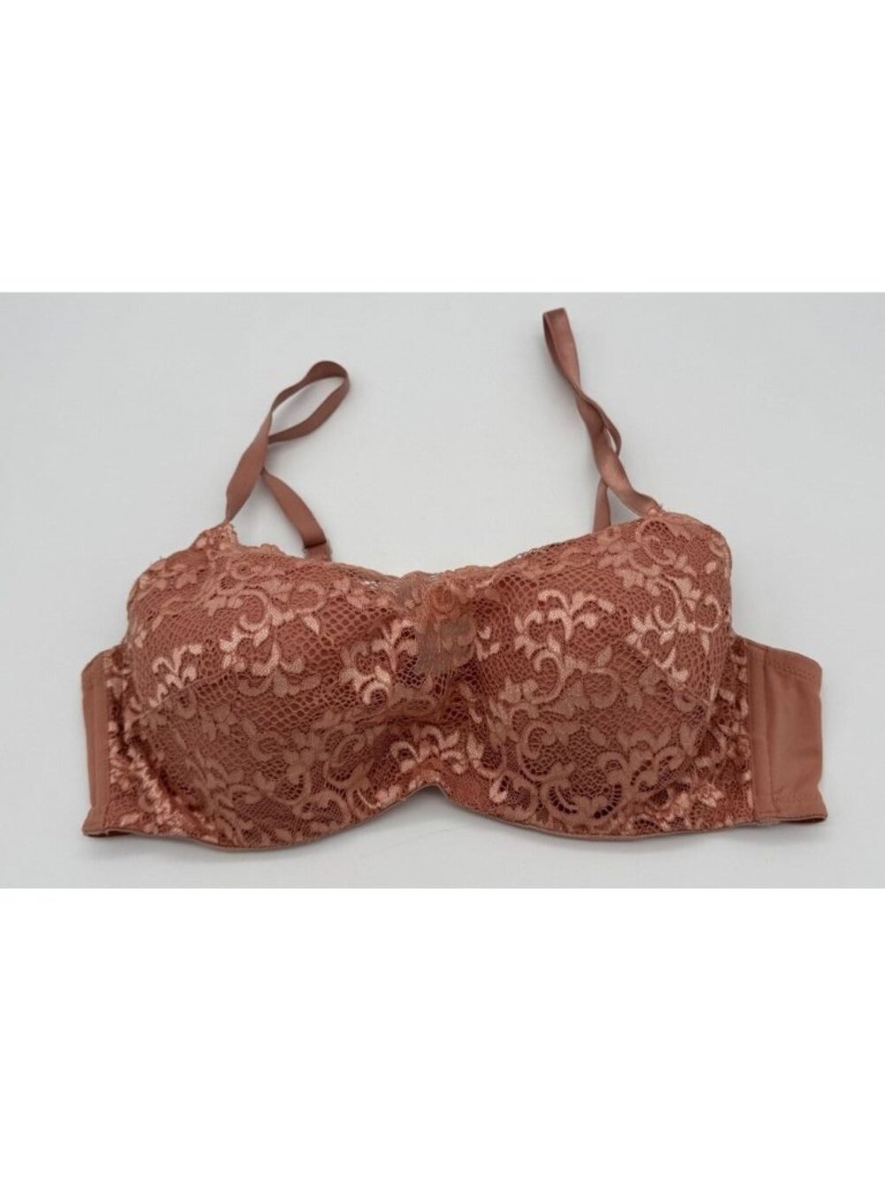 Soma Intimates Floral Lace Bra Underwire Lightly Padded Dusty Rose Pink Size 36C